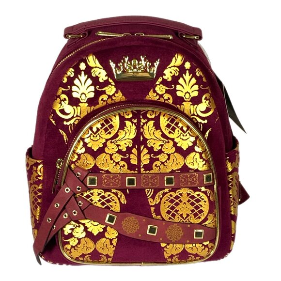 NWT Loungefly Game of Thrones GoT Cosplay Joffrey Mini Backpack Burgundy Gold - Picture 3 of 17